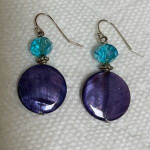 Shades of Blue Glass Bead Earrings